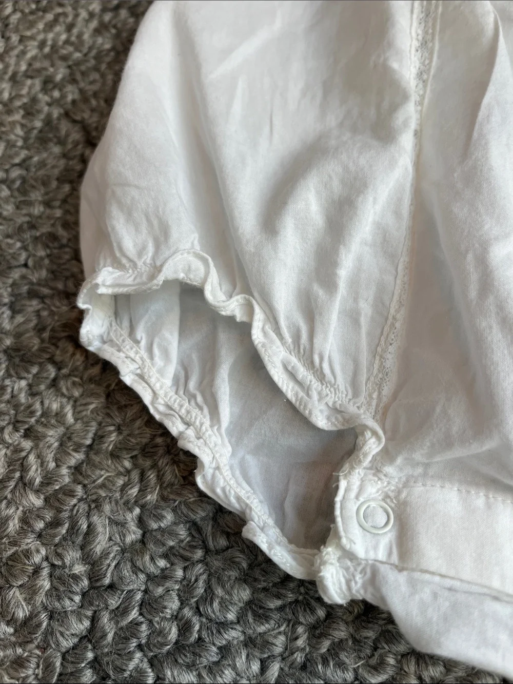 Bonpoint White Baby Girls' Cotton Romper NEW